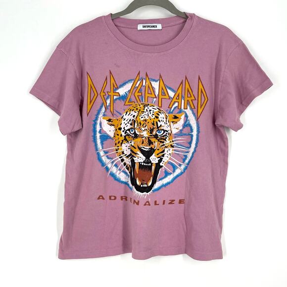 Daydreamer Def Leppard Adrenalize Tour Tee Pink Small NWOT - Picture 8 of 8